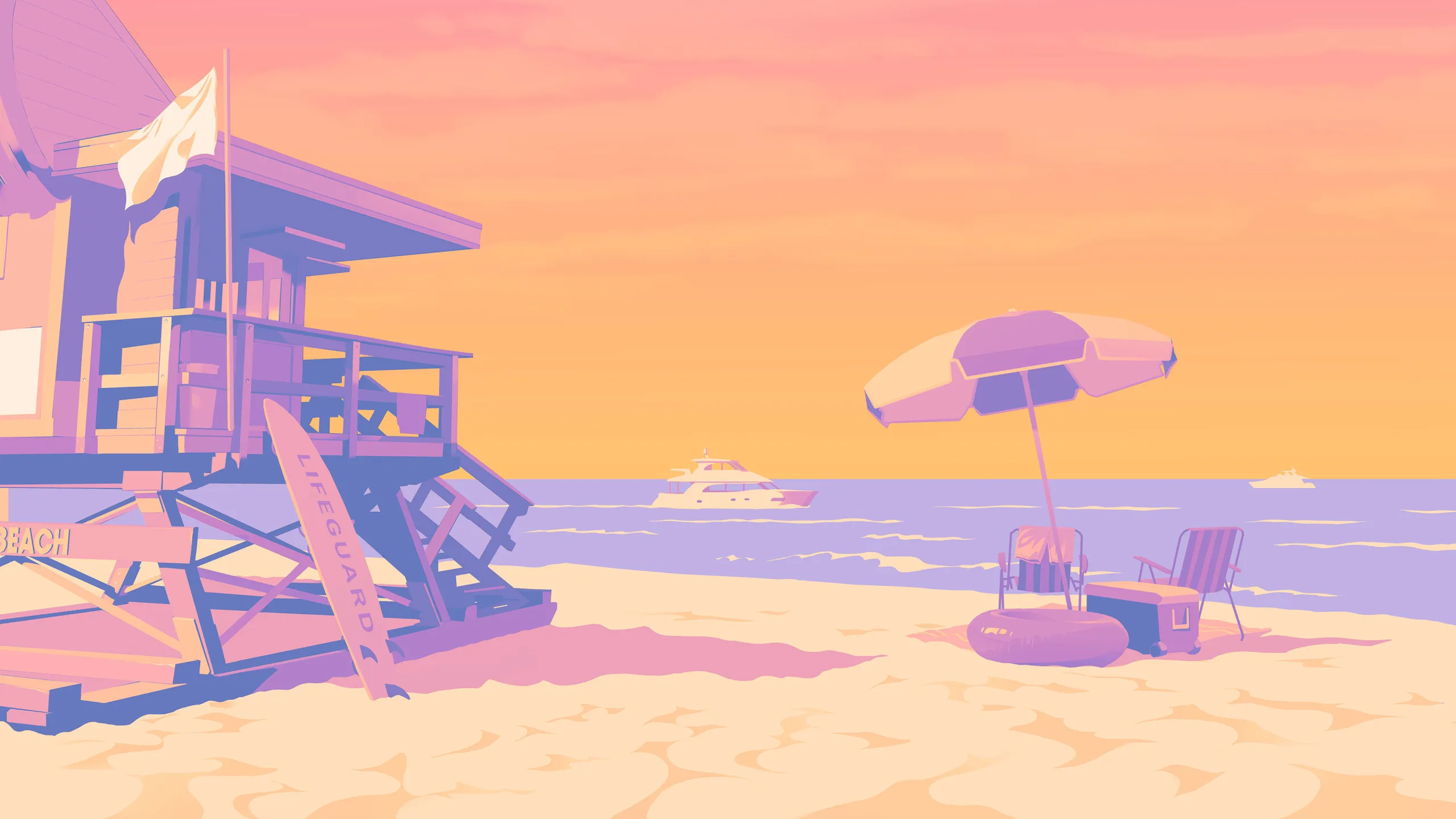 Background - Vice City Postcard Official Artwork