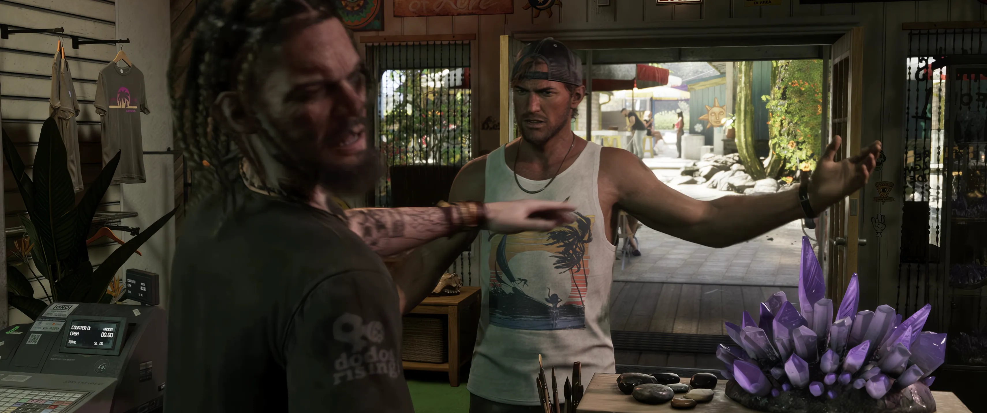 Jason slaps the shop clerk - Trailer 2 Shot