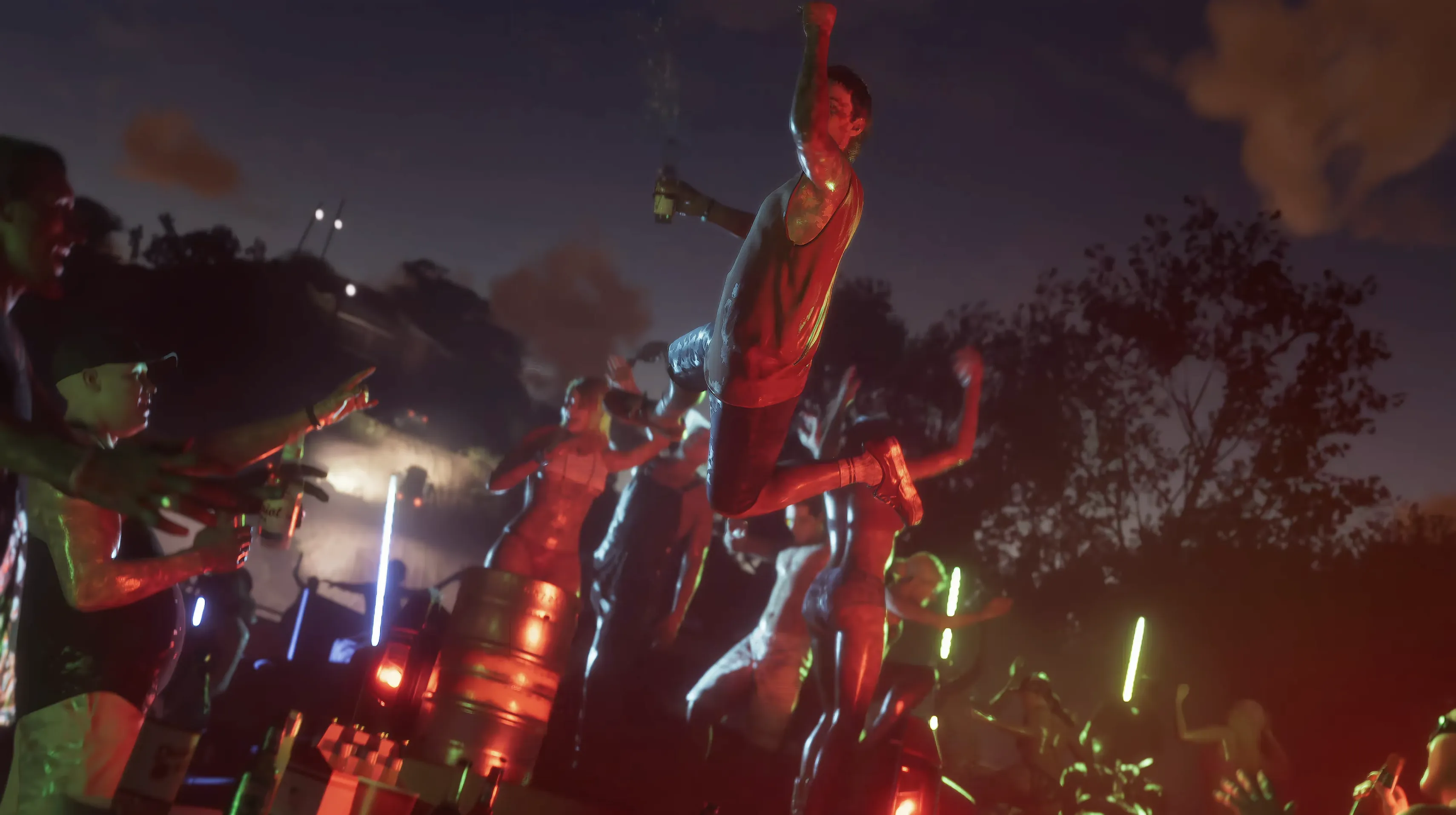 Man falling onto a table - Trailer 1 Shot