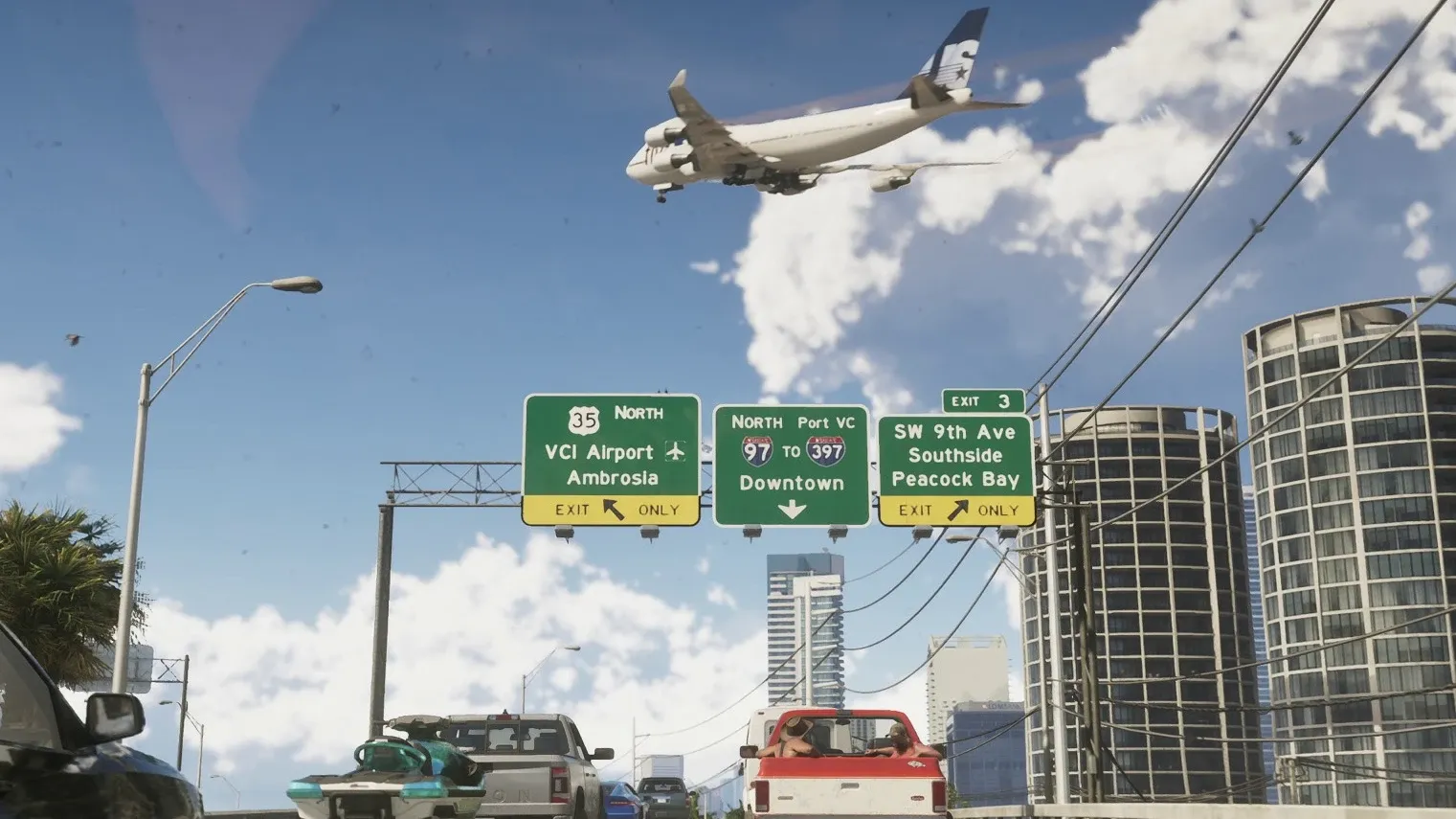 Road sign Vice City Airport - Trailer 2 Shot
