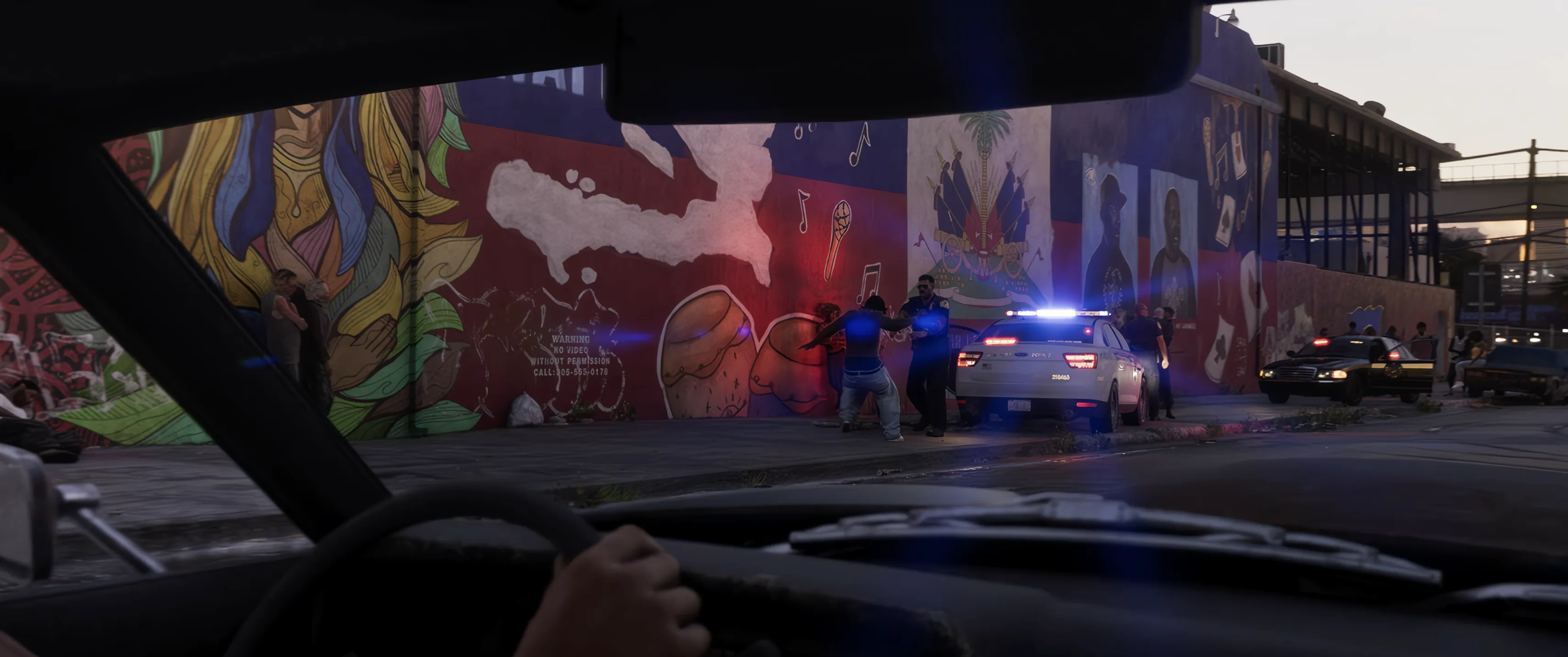 Street troublemakers being apprehended - Trailer 2 Shot